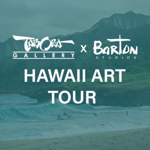 Steve Barton x Tabora Gallery Hawaii Art Tour 2025 promotional graphic